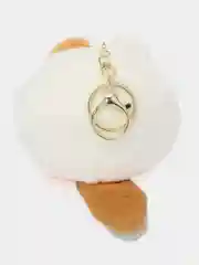 Коричневый мягкий брелок для рюкзака и ключей "Котик"