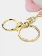 Розовый мягкий брелок для рюкзака и ключей "Котик"