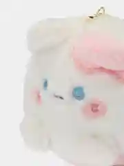 Розовый мягкий брелок для рюкзака и ключей "Котик"