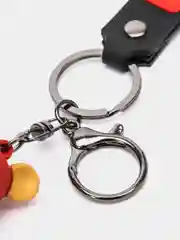 Красный брелок для рюкзака и ключей "Медведь"