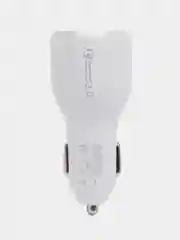 Белый автомобильное зарядное устройство, в прикуриватель, 2 USB, 3,1 А