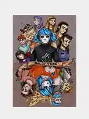 Зеленый плакат аниме Салли Фейс, Сейлор Мун, Sally Face, Sailor Moon