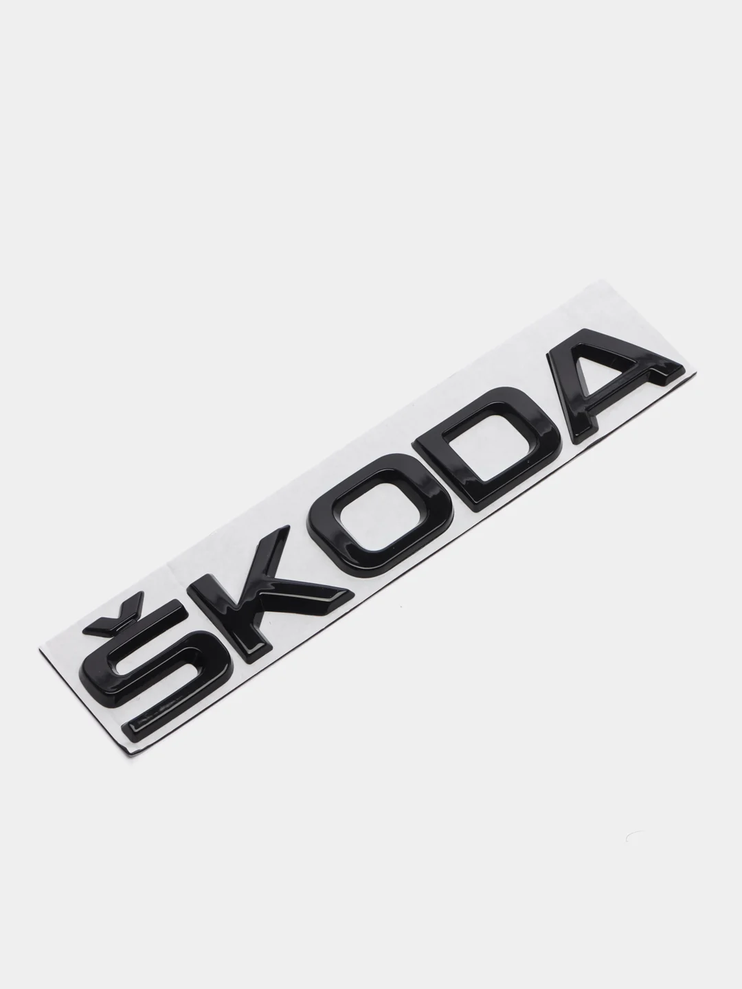 Черный орнамент-шильдик металлический SKODA / RAPID
