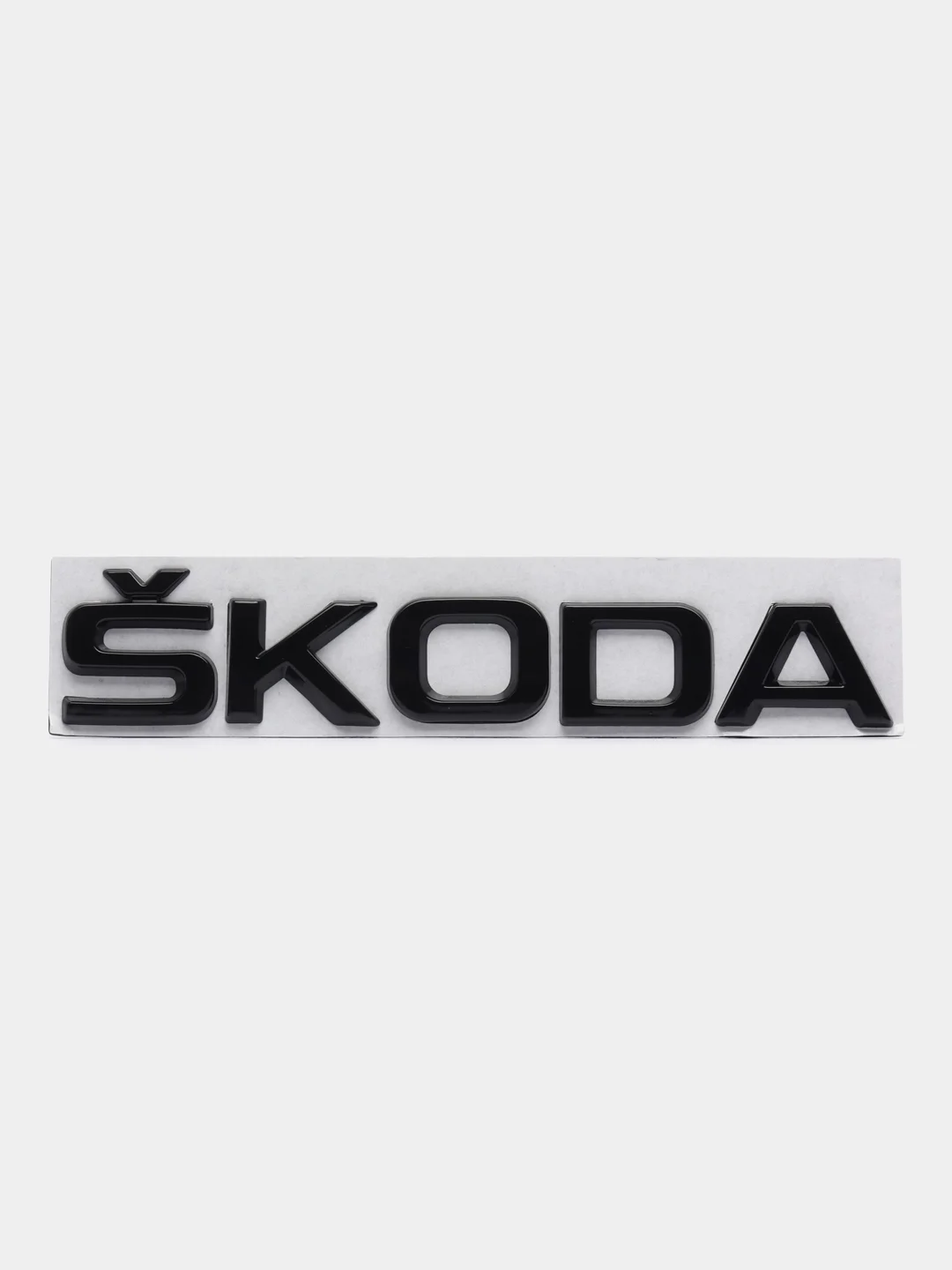 Черный орнамент-шильдик металлический SKODA / RAPID