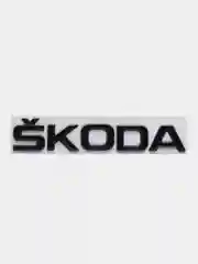 Черный орнамент-шильдик металлический SKODA / RAPID