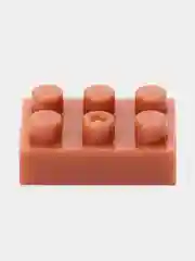 Коричневый блочный 3D конструктор "Новогодняя тема" для подарка на Новый год