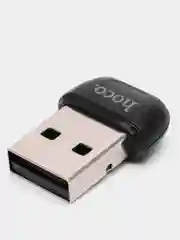 Черный bluetooth адаптер Hoco UA18, USB ресивер, подключение разных устройств