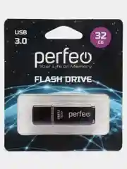 Белый usb память Perfeo C12, USB 3.0, 8, 16, 32, 64 GB, юсб 3.0 флешка