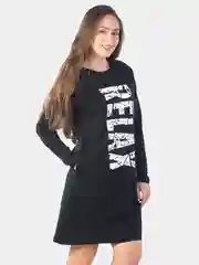 Туника женская с длинным рукавом KLERY RELAX КТ1344П8, черная