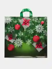 Зелёный хаки новогодние пакеты, ламинированные, набор, 37 x 46 см