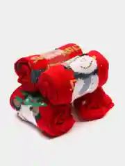 Бордовый носки женские новогодние, в подарочной коробке, по 3 пары
