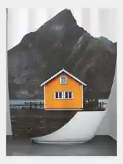 Темно-синий штора-занавес для ванной комнаты, 3D, с кольцами, 180 х 180 см