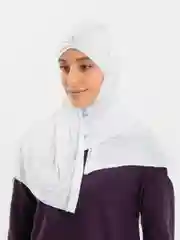 Белый нарядный мусульманский платок на никах, хиджаб