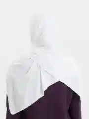 Белый нарядный мусульманский платок на никах, хиджаб