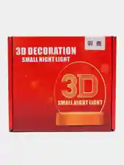 Серебряный ночник, новогодний светильник светодиодный 3D, LED, от батареек или USB. 3D лампа. Ночник