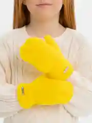 Желтый варежки детские, двойные, шерсть, 14 р, 5-6 лет