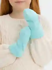 Мятный варежки детские, двойные, шерсть, 14 р, 5-6 лет