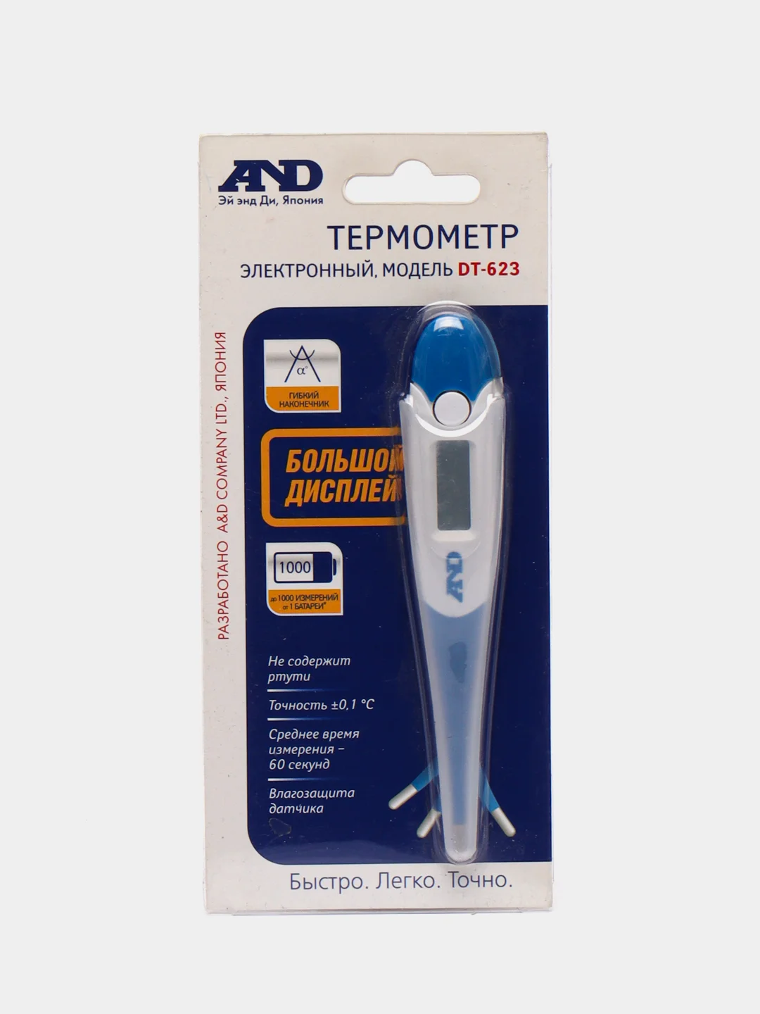 Термометр электронный A&D DT-623, белый