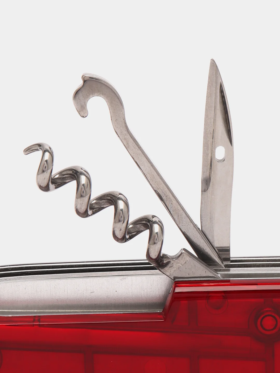 Складной нож Victorinox Huntsman, 15 функций, 91 мм, красный, полупрозрачный