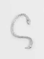 Серебряный серьга-каффа "Змея" на Новый год