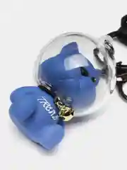 Синий брелок для рюкзака и ключей "Бульдог Космонавт"