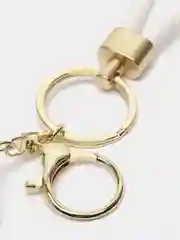 Белый брелок для рюкзака и ключей "Космонавт" с подсветкой