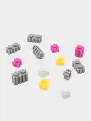 Серый конструктор 3д детский 3D, развивающая игрушка из мини-блоков,фигурка Куроми, Соник, Стич