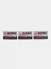 Rapira Лезвия Platinum Lux, "Рапира Платина Люкс", двусторонние для Т-образного станка