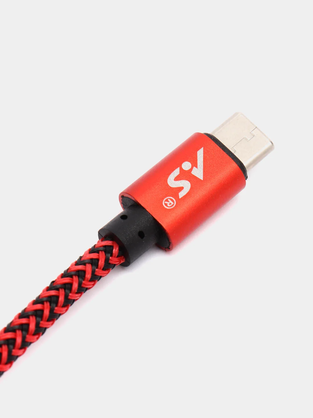 Красный кабель Android USB - Type-C / USB - Micro USB, 1 метр, тканевая оплетка, быстрая зарядка