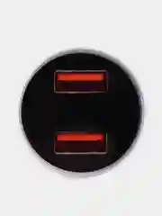 Серебряный автомобильное зарядное устройство 2*USB 2,0; 3,1 А