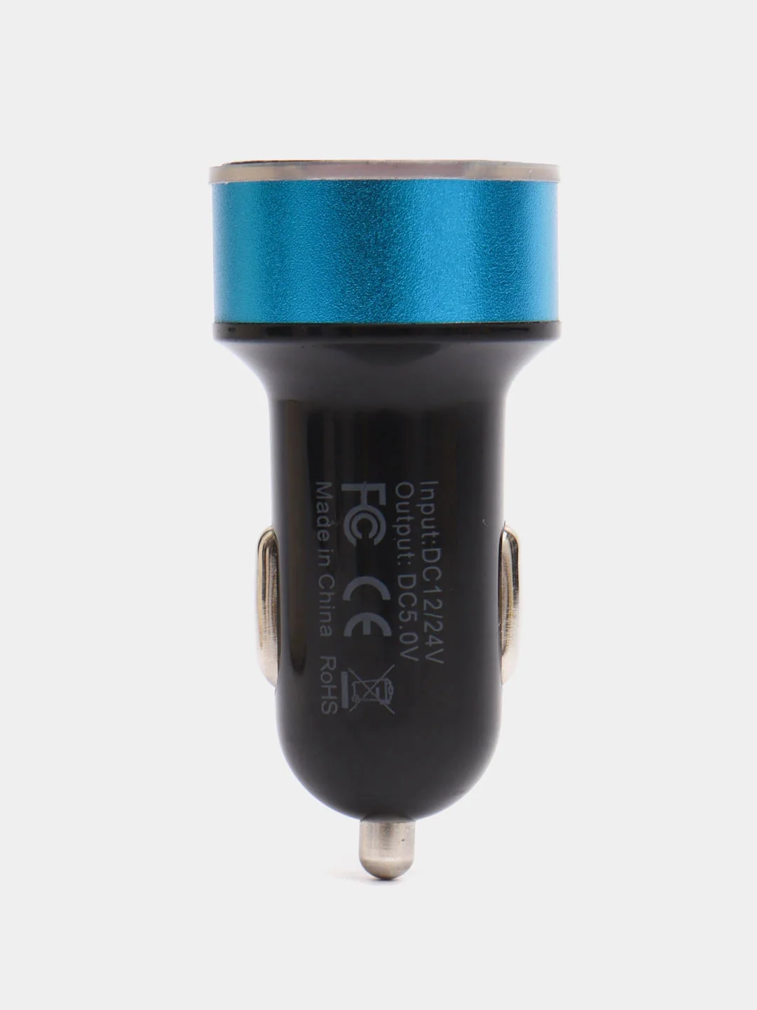 Синий автомобильное зарядное устройство 2*USB 2,0; 3,1 А