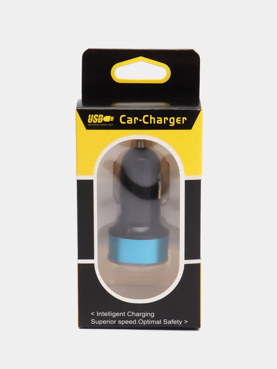 Синий автомобильное зарядное устройство 2*USB 2,0; 3,1 А