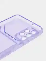Лавандовый чехол с карманом для карт для Samsung Galaxy A32 4G, прозрачный, Самсунг Галакси А32 4 Джи
