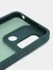 Зеленый чехол матовый для Xiaomi Redmi 12C, пластиковый, полупрозрачный, с глянцевой рамкой