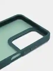 Зеленый чехол матовый для Realme C55 / Реалми С55, пластиковый, полупрозрачный, с глянцевой рамкой