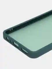 Зеленый чехол матовый для Realme C55 / Реалми С55, пластиковый, полупрозрачный, с глянцевой рамкой