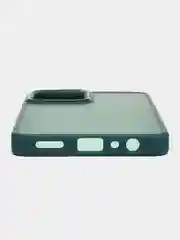 Зеленый чехол матовый для Realme C55 / Реалми С55, пластиковый, полупрозрачный, с глянцевой рамкой