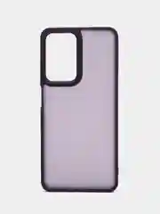 Пурпурный чехол матовый для Realme C55 / Реалми С55, пластиковый, полупрозрачный, с глянцевой рамкой