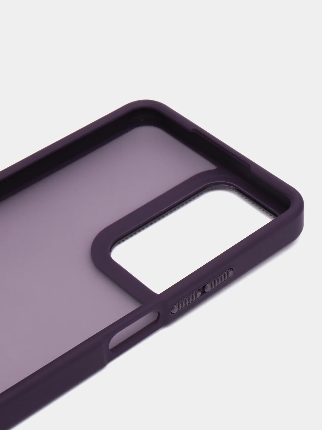 Пурпурный чехол матовый для Realme C55 / Реалми С55, пластиковый, полупрозрачный, с глянцевой рамкой
