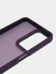 Пурпурный чехол матовый для Realme C55 / Реалми С55, пластиковый, полупрозрачный, с глянцевой рамкой