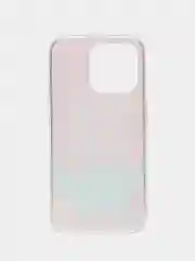 Пудровый чехол для iPhone 15 Pro, 15 Pro Max / Айфон 15 Про, 15 Про Макс силиконовый, с рисунком