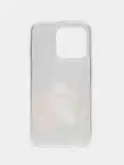 Черный чехол для iPhone 15 Pro, 15 Pro Max / Айфон 15 Про, 15 Про Макс силиконовый, с рисунком