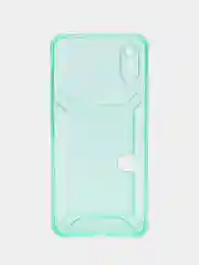 Бирюзовый чехол с карманом для карт для Xiaomi Redmi 9A, прозрачный, Сяоми Редми 9А