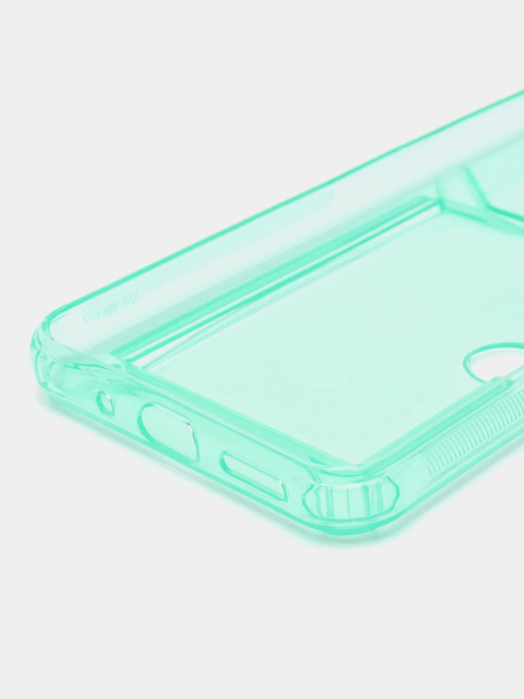Бирюзовый чехол с карманом для карт для Xiaomi Redmi 9A, прозрачный, Сяоми Редми 9А