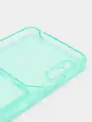 Бирюзовый чехол с карманом для карт для Xiaomi Redmi 9A, прозрачный, Сяоми Редми 9А