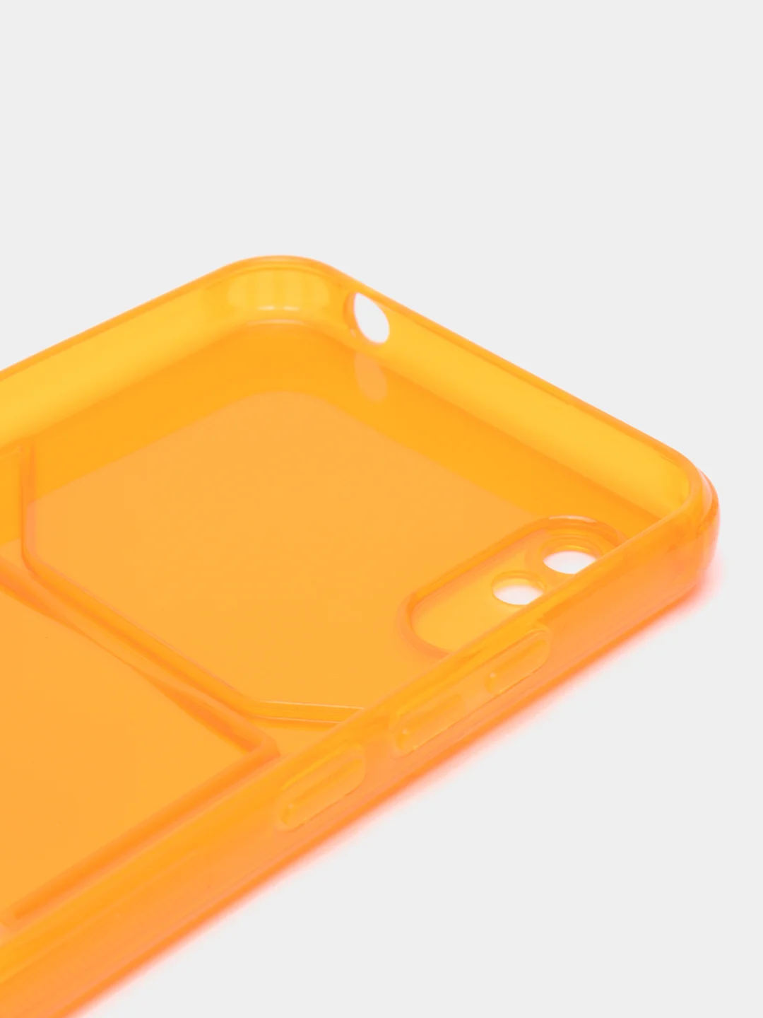 Оранжевый чехол с карманом для карт для Xiaomi Redmi 9A, прозрачный, Сяоми Редми 9А