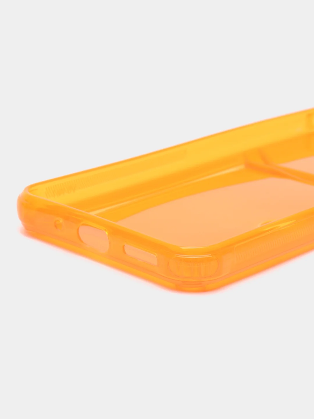 Оранжевый чехол с карманом для карт для Xiaomi Redmi 9A, прозрачный, Сяоми Редми 9А