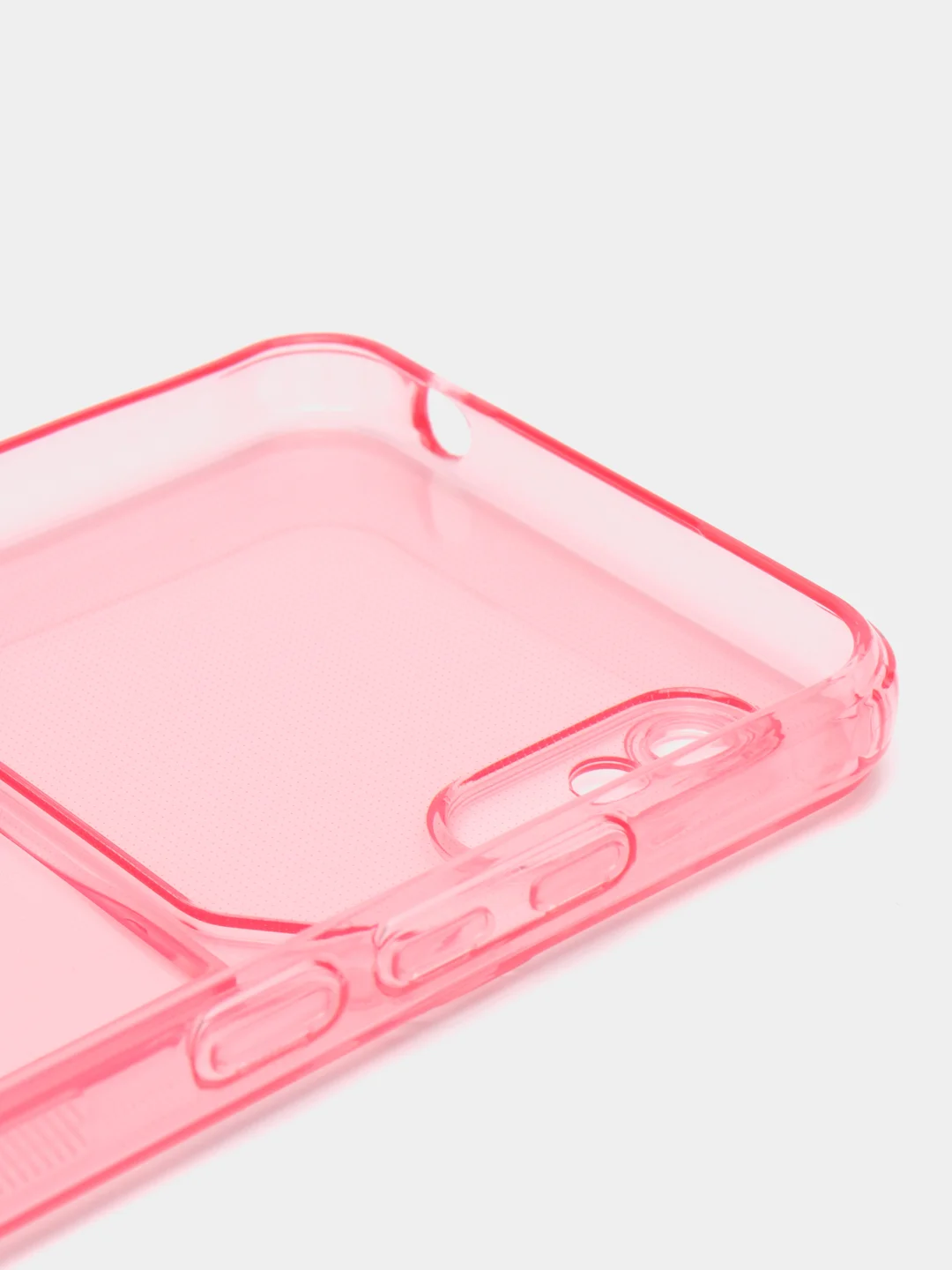 Розовый чехол с карманом для карт для Xiaomi Redmi 9A, прозрачный, Сяоми Редми 9А