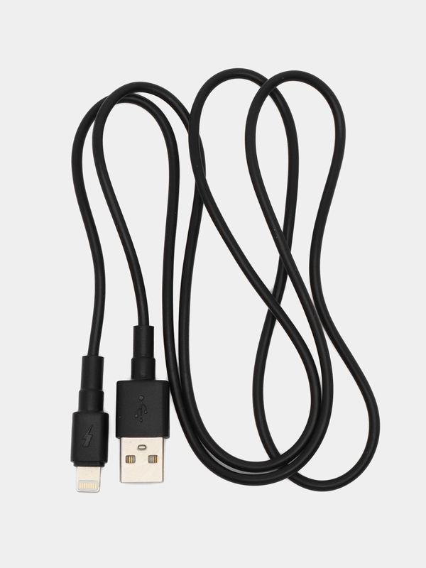 Кабель Exployd Lightning - USB, 2 А, 1 м, черный