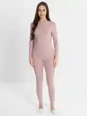 Розовый женский безшовный нательный комплект для туризма